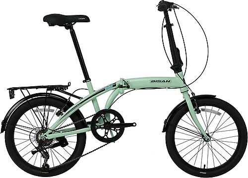 Bisan - BİSAN TWIN-S 20 JANT KATLANIR BİSİKLET Kadro: 11 - 28 CM 6 VİTES MİNT YEŞİL -SİYAH-22