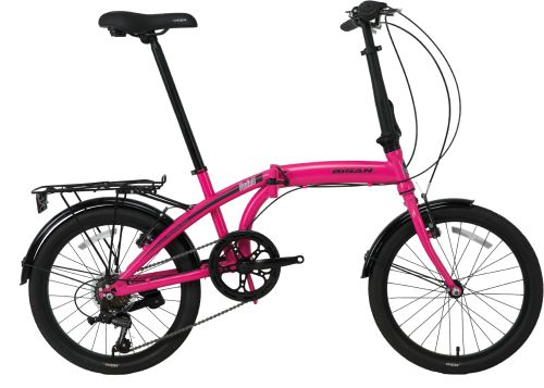 Bisan - BİSAN TWIN-S 20 JANT KATLANIR BİSİKLET KADRO: 11 -28 CM 6 VİTES PEMBE- SİYAH