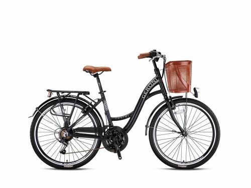 Kron - KRON TOURER 24 JANT City Bike - 21 Vites - V.B Mat Siyah - Gri / Kahverengi ALM-