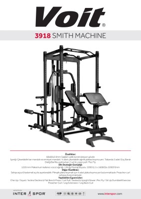Voit 3918 Smith Machine Ağırlık Çalışma İstasyonu - Thumbnail