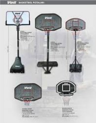 Voit CDB001C Yüksekliği Ayarlanabilir Ayaklı Seyyar Basketbol Potası - Thumbnail