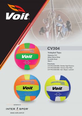 Voit CV304 Voleybol Topu No:5 Turuncu-Sarı-Mavi