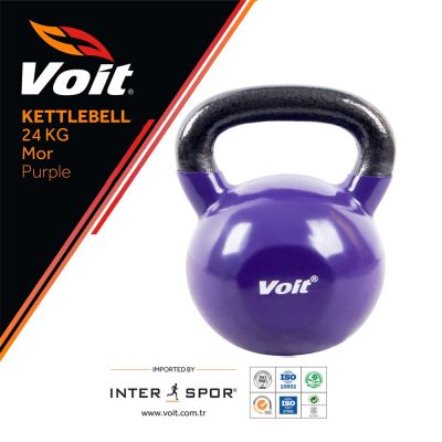 Voit - Voit Vinyl Kettlebell 24 Kg. Mor